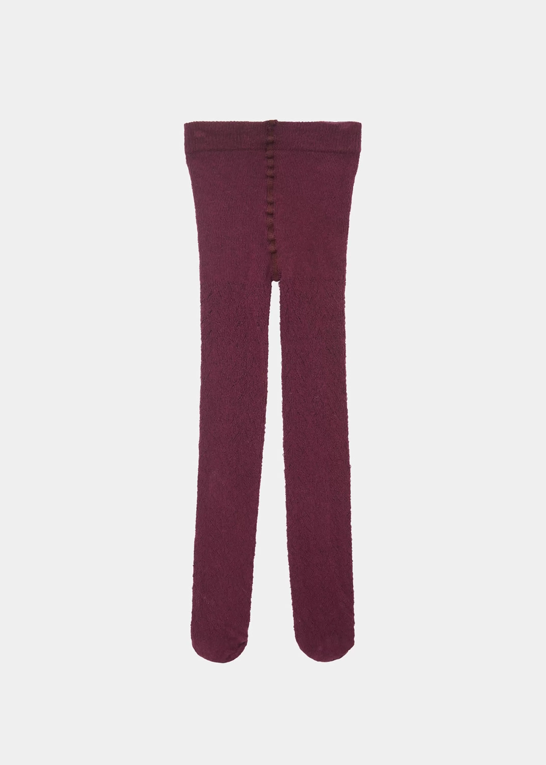 Socks-CARAMEL Baby Pointelle Tights Plum
